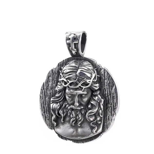 Stainless Steel Men's Shepherd Jesus Pendant Christian Jesus Necklace Amulets