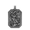 Stainless Steel Ancient Greek God of War Necklace Gift Vintage Angel Wings Shield Pendant
