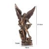 Saint Michael Statue Resin Angel Sculpture Decoration Michael Archangel Defeated Lucifer Tramples Demon Figurine