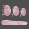 Natural Rose Quartz Yoni Egg Jade Eggs Women Kegel Exerciser Vaginal Muscles Tightening Ball Crystal Yoni Wand Kegel Eggs - Massage Ball