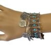 Gypsy Tribal Tibetan Bracelet for Women Boho Vintage Silver Men's Turquoise Elastic Bangles Afghan Turkish Ethnic Indian Jewelry