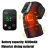 Thermal Knee Massager 3 in 1 Shoulder Knee Elbow Heating Massage Support Brace Rechargeable Vibration Pad Arthritis