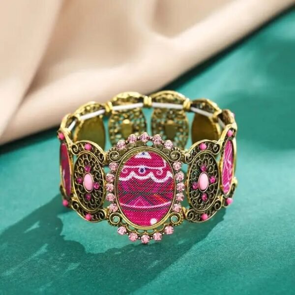 Gypsy Tribal Tibetan Bracelet for Women Boho Vintage Silver Men's Turquoise Elastic Bangles Afghan Turkish Ethnic Indian Jewelry