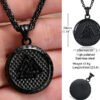 Mjolnir The Hammer of Thor Norse Pagan Symbol Pendant Necklace Stainless Steel Double Sided Dragon Design Viking Jewelry