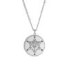 Dawapara Religious Solomon Necklace Magic Square Talisman Pendants Protection Wealth Amulet Stainless Steel Jewelry