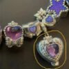 925 Sterling Silver Natural Cryrstal Heart With Mum And Baby Dolls Polly Pocket Charm Bead For Pandora Bracelet European Jewelry