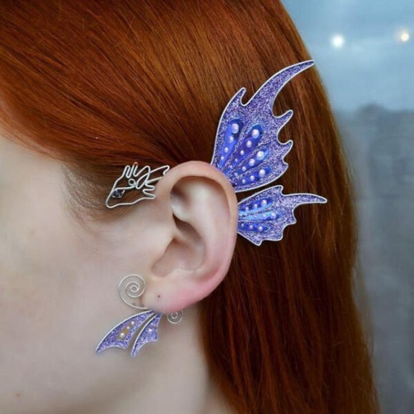 Unique Viking Black Oversized Crow Hair Clip Goth Punk Raven Wing Hairpin Jewelry