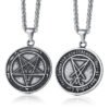 Sigil of Lucifer David Star Pendants Stainless Steel Pagan Occult Male Jewelry