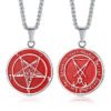 Sigil of Lucifer David Star Pendants Stainless Steel Pagan Occult Male Jewelry