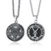 Sigil of Lucifer David Star Pendants Stainless Steel Pagan Occult Male Jewelry