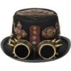 Steampunk Men Hat With Goggles Gay Top Hat Steampunk Bowler Top Hat Vintage Halloween Top Hat Gothic Carnival Nightclub