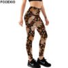 Fccexio Fashion Skull New Design Punk Women Legging Gothic Style Lion Retro Vintage Steampunk Leggins Ankle Pants Cosplay Leggin - Leggings