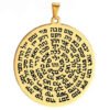 Kabbalah 72 names of God Jewish art Amulet Laser Cut Talisman Stainless Steel Pendant Necklace