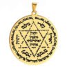 Protect God Pendant Kabbalah Amulet Names of 12 angels & Star of David Laser Cut Talisman Stainless Steel Pendant Necklace