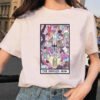 Women's Tarot Card Flower Funny Time Ladies Cartoon Fashion Short Sleeve Summer Printed T-shirt Women's T-shirt Top Pattern. - T-shirts