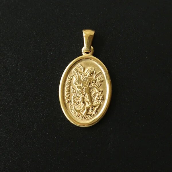 18K Gold Portrait Coin Cross Peach Heart Angel Charms Vintage Pendant b