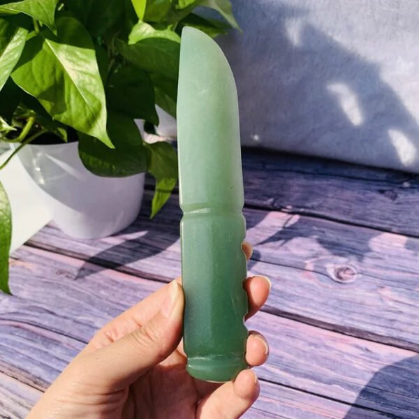 Mineraali Natural Crystal Dagger Healing Protection Stone Reiki Yooperlite Aventurine Obsidian Quartz Knife Shape Gems