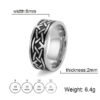 My Shape Viking Celtics Knot Ring For Men Women Black Color Geometric Stainless Steel Finger Rings Vintage Male Jewelry Anillos - Rings