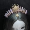 Crystal Hair Accessories – Raw Crystal Crown Sun Goddess Tiara
