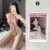Sexy Lingerie Mesh Clothes Lace Colorful Fishnet Socks Hollow Bodysuit Porn Underwear Women Body Bodystockings Sissy Nightwear