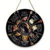 Magical Witchcraft Tree Wheel of the year Wooden Door Sign