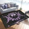 Triple Moon And Pentagram Altar Or Tarot Witchy Gothic Rug Floor Mat, Area Rug Large, Carpets For Living Room Bed Room, Bath Rug - Rug