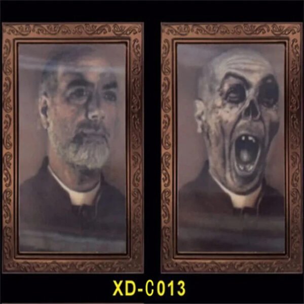 Halloween Decoration 3D Changing Face Moving Picture Frame - Spooky Ghost Portrait Halloween Wall Decoration
 