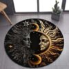 Viking Valknut Yggdrasil Tree of Life Round Area Rug: Stylish Décor
