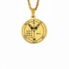 Silver Color 44 Solomon Pentacles Seal of Jupiter Mars Mercury Moon Saturn Sun Venus Talisman Pendant Stainless Steel Necklace