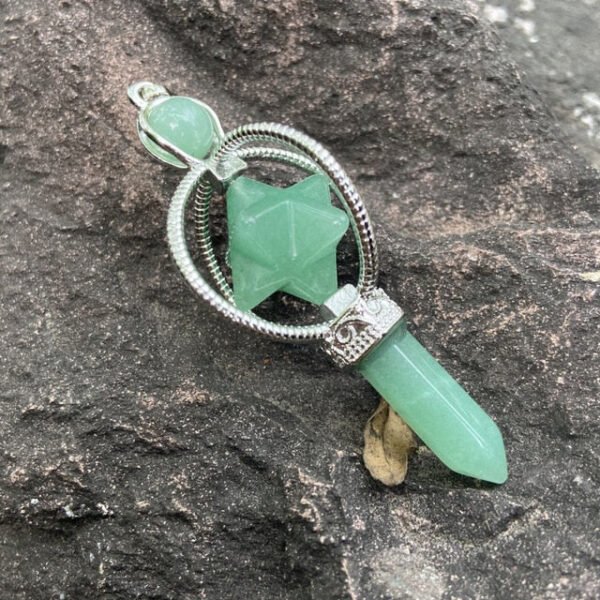 Pendant Stone Star | Amethyst Pendulum Necklace | Pendulum Crystal Necklace - Pendant