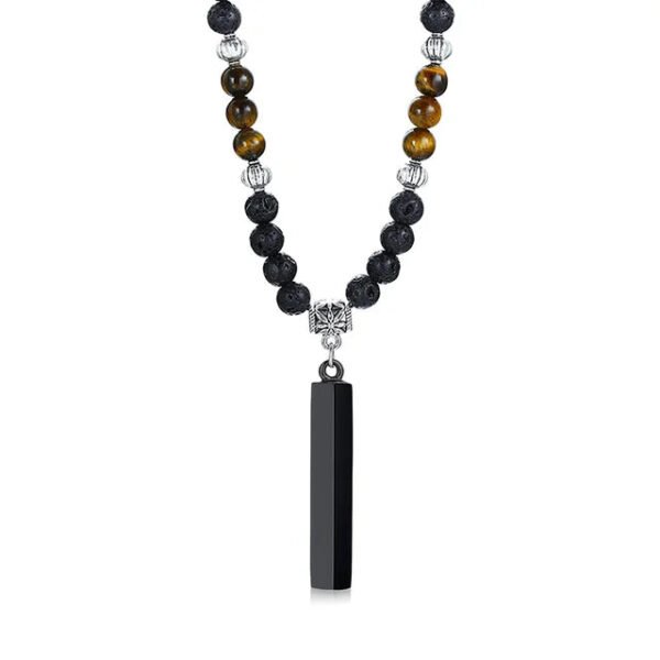 TIBETAN BUDDHIST PHURBA KILAYA THE MAGIC DAGGER WITHTIGER’S EYE LAVA STONE NECKLACE FOR MEN JEWELRY