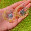 Fairy Raindrop Leaf Hoop Earrings | Fairycore | Goblincore | Cottagrecore Boho | Hippie Fairycore Brincos Feminino - Dangle Earrings