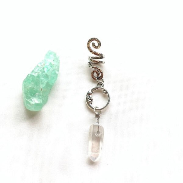 Viking Spiral Hair Braid Moon Star Sun Crystal Hair Beads Natural Jewelry Hair Accessories Gift