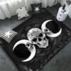 Triple Moon And Pentagram Altar Or Tarot Witchy Gothic Rug Floor Mat, Area Rug Large, Carpets For Living Room Bed Room, Bath Rug - Rug