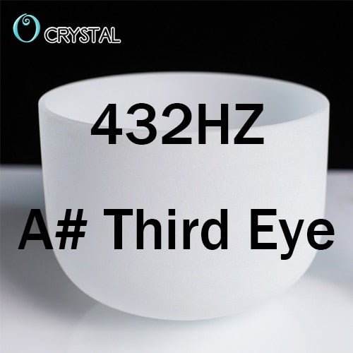 8inch Note Perfect Sound C/d/e/f/g/a/b Chakra Frosted Quartz Crystal Singing Bowl 8" Meditation - Bells & Chimes