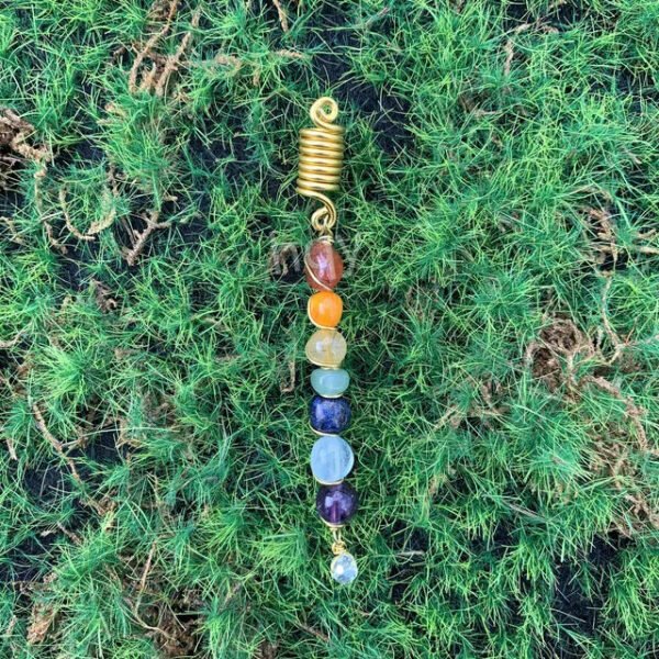 Viking Spiral Hair Braid Moon Star Sun Crystal Hair Beads Natural Jewelry Hair Accessories Gift