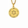 Silver Color 44 Solomon Pentacles Seal of Jupiter Mars Mercury Moon Saturn Sun Venus Talisman Pendant Stainless Steel Necklace