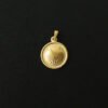 18K Gold Portrait Coin Cross Peach Heart Angel Charms Vintage Pendant b