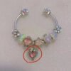 925 Sterling Silver Natural Cryrstal Heart With Mum And Baby Dolls Polly Pocket Charm Bead For Pandora Bracelet European Jewelry