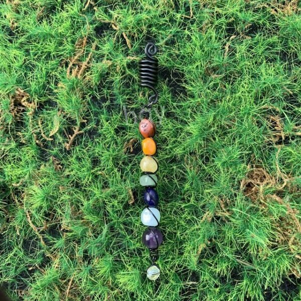 Viking Spiral Hair Braid Moon Star Sun Crystal Hair Beads Natural Jewelry Hair Accessories Gift