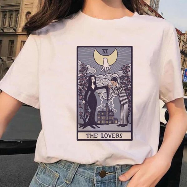 Women's Tarot Card Flower Funny Time Ladies Cartoon Fashion Short Sleeve Summer Printed T-shirt Women's T-shirt Top Pattern. - T-shirts