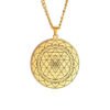 Sri Yantra Mandala Sacred Geometry Pendant Necklace Chakra Energy Necklace Meditation Spiritual Jewelry Stainless Steel
