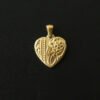 18K Gold Portrait Coin Cross Peach Heart Angel Charms Vintage Pendant b