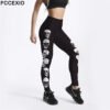 Fccexio Fashion Skull New Design Punk Women Legging Gothic Style Lion Retro Vintage Steampunk Leggins Ankle Pants Cosplay Leggin - Leggings