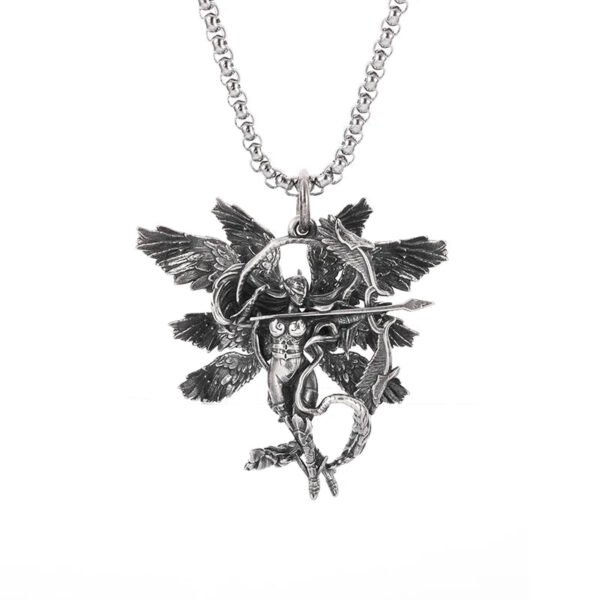 Gothic Crucifixion Skull Cross Pendant Necklace Catholic Prayer Jewelry for Men and Women Punk Trendy Jewelry