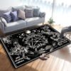 Triple Moon And Pentagram Altar Or Tarot Witchy Gothic Rug Floor Mat, Area Rug Large, Carpets For Living Room Bed Room, Bath Rug - Rug