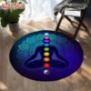 Seven Chakra Large-area Decorative Carpet Round Flower Of Life Flannel Carpet Modern Home Living Room Floor Mats Bedroom Rug - Rug