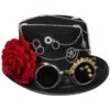 Steampunk Men Hat With Goggles Gay Top Hat Steampunk Bowler Top Hat Vintage Halloween Top Hat Gothic Carnival Nightclub