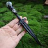 Crystal Metal Sword 90-95g Witch Altar hair Accessories Wizard stick Energy Pagan Cosplay Elf Gothic Dark Magic Wand Witch Gift
