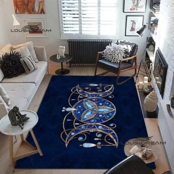 Triple Moon Goddess Rug and Carpet 3D Printing Hecate witch Home Decoration Living Room Bedroom Entrance Large Area Soft Carpet| |